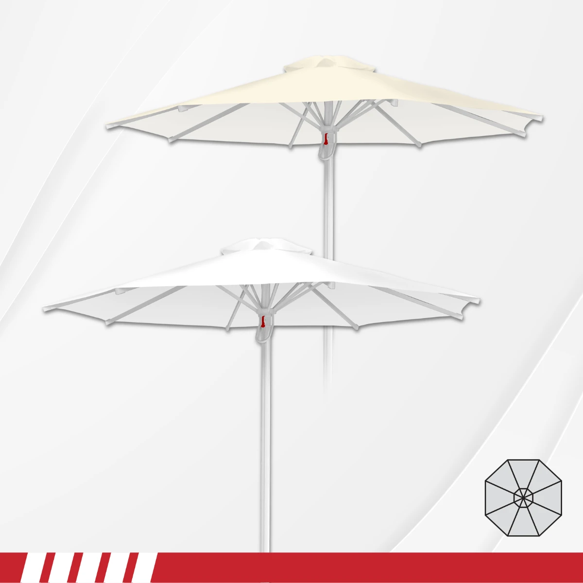 Алуминиев чадър d 2.50 м